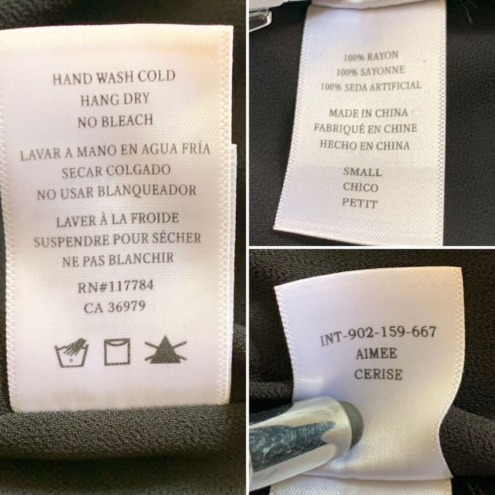 Rails‎ Aimee Wrap Dress in Cerise Cherry Print Black Size S - Picture 11 of 12